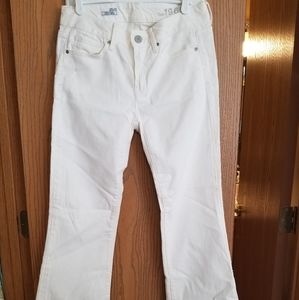 Women's Gap long and lean white jeans size 25/0